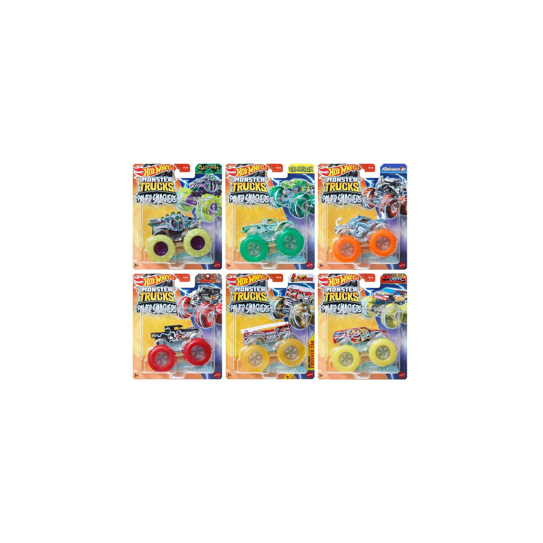 Camion metal Power Smashers Monster Trucks Hot Wheels surtido