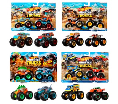 Blister 2 coches Demolicion Monster Trucks Hot Wheels surtido