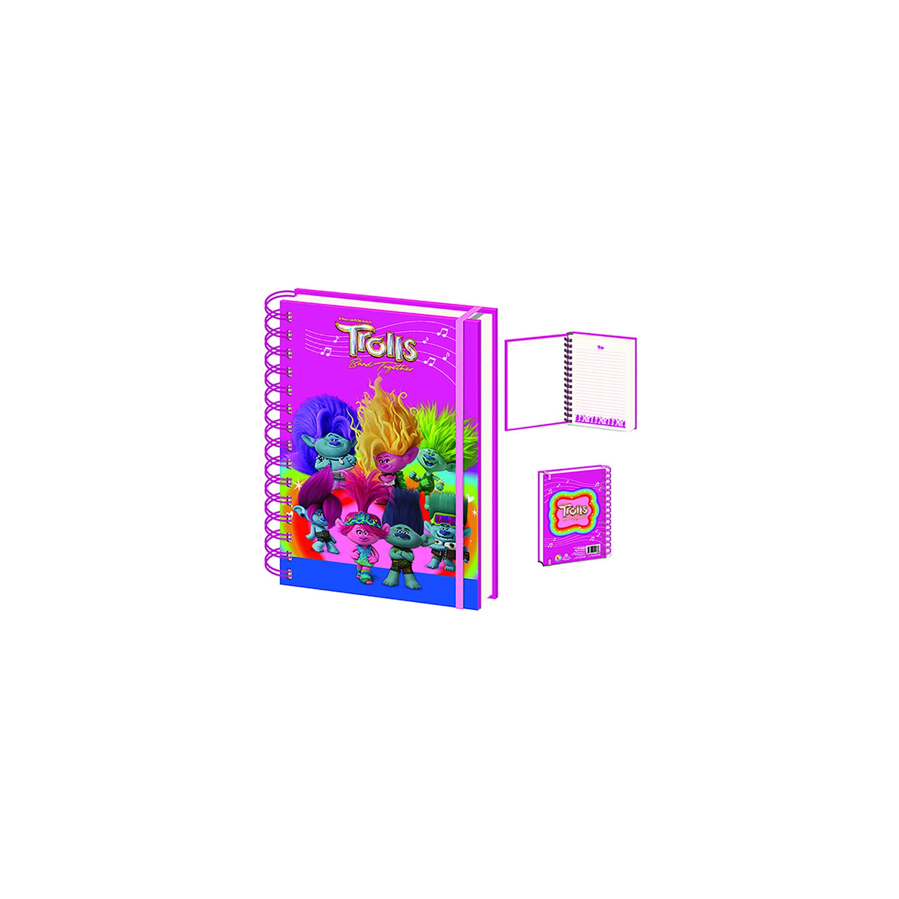 Cuaderno A5 lenticular Trolls