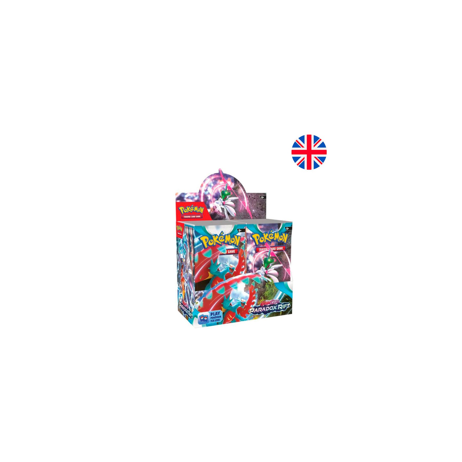 Sobre juego cartas coleccionables Pokemon SV4 Paradox Rift ingles