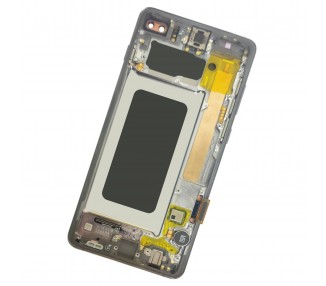 Kit Reparación Pantalla Original Para Samsung Galaxy S10 Plus, Marco Negro