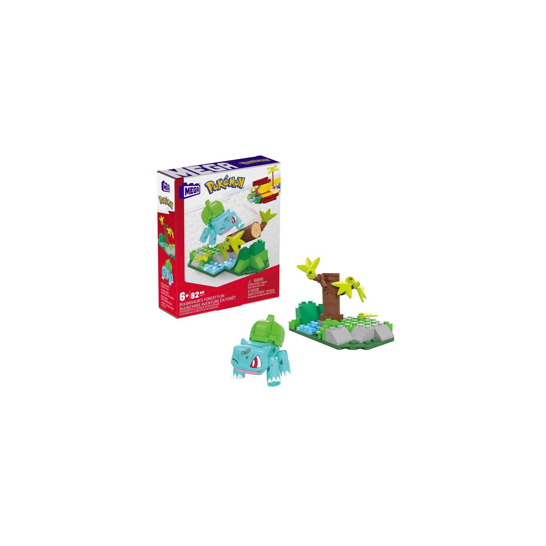 Kit Construccion Mega Construx Bulbasaur Forest Fun Pokemon 82pzs