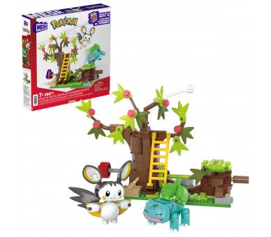 MEGA Construx Emolga & Bulbasaur en el Bosque Encantador Pokemon