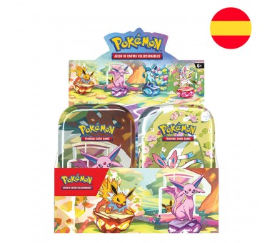 Mini lata juego cartas coleccionables Evoluciones Prismaticas Pokemon surtido español
