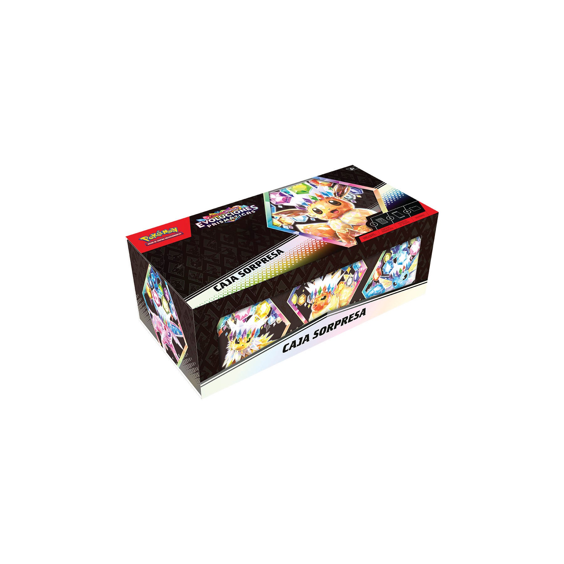 Estuche sorpresa juego cartas coleccionables Evoluciones Prismaticas Pokemon español
