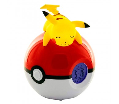 Lampara despertador Led Pikachu Pokeball Pokemon