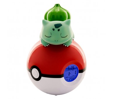Lampara despertador Led Bulbasaur Pokeball Pokemon