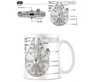 Taza plano Halcón Milenario Star Wars 315ml