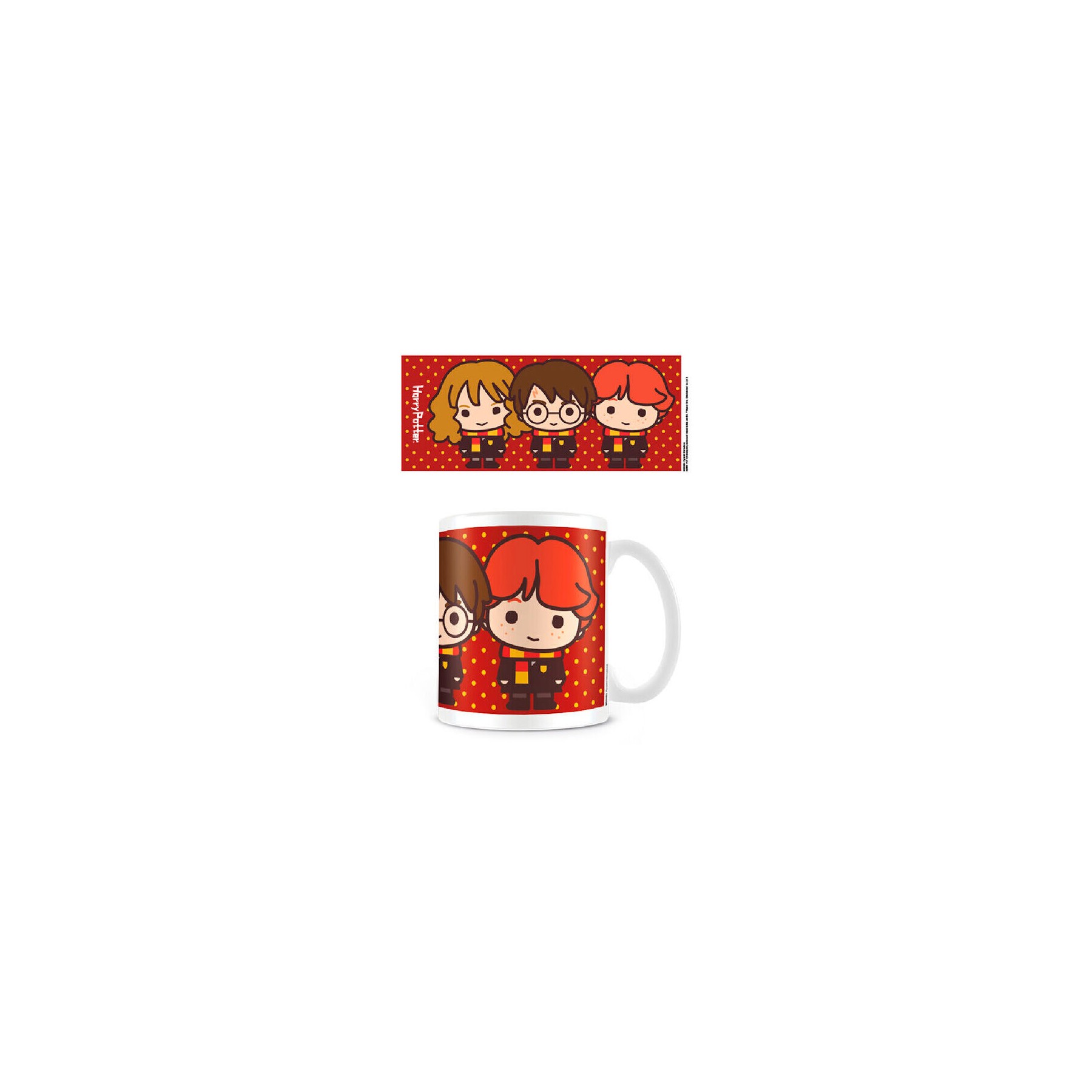 Taza Harry Ron Hermione Chibi Harry Potter