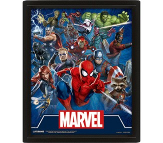 Poster 3D lenticular Marvel