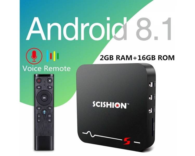 Smart Android Tv Box, Quad Core, 16Gb, Wifi, 4K, Reproductor Voz