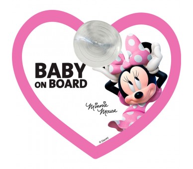 Señal coche baby on board Minnie Disney