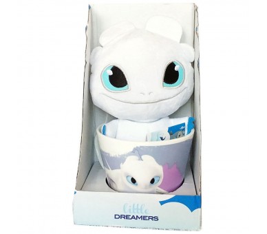 Taza + Peluche Furia Luminosa Como Entrenar a tu Dragon 18cm