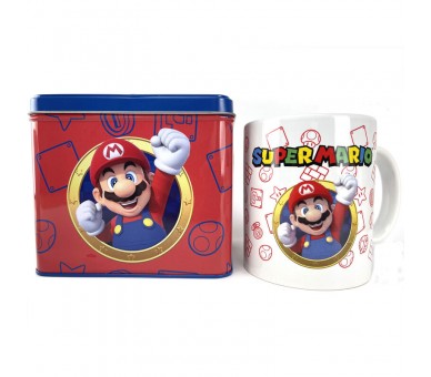 Hucha + taza Mario Super Mario Bros Nintendo