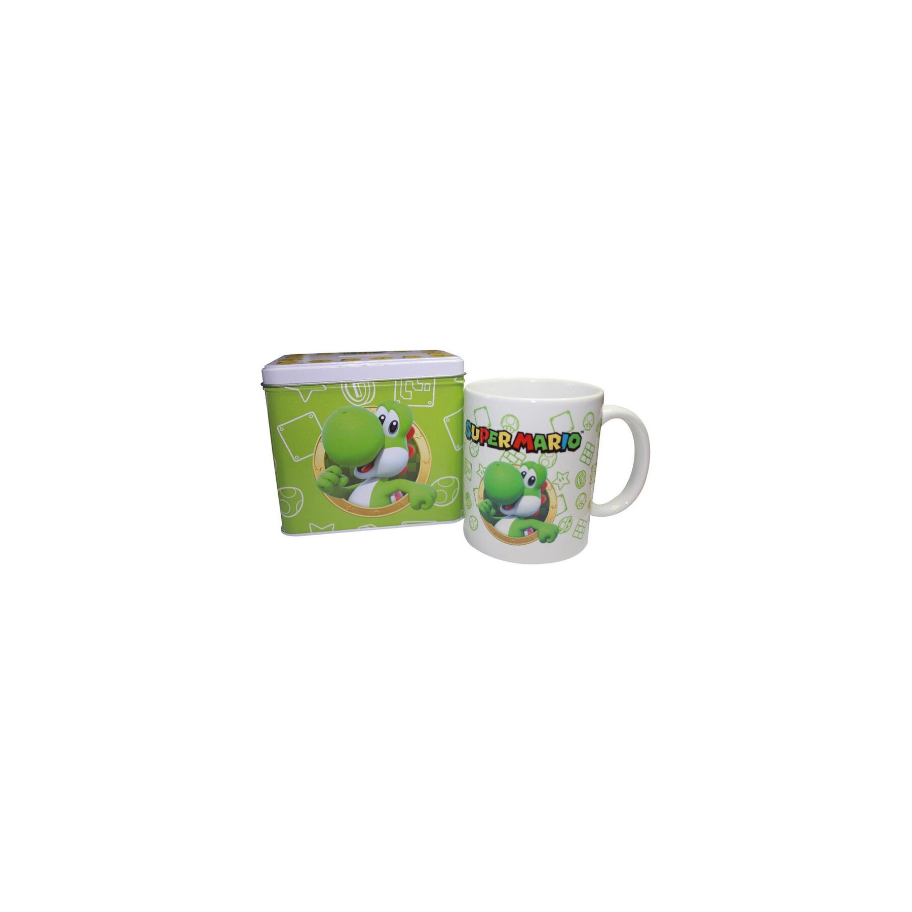 Hucha + taza Yoshi Super Mario Bros Nintendo