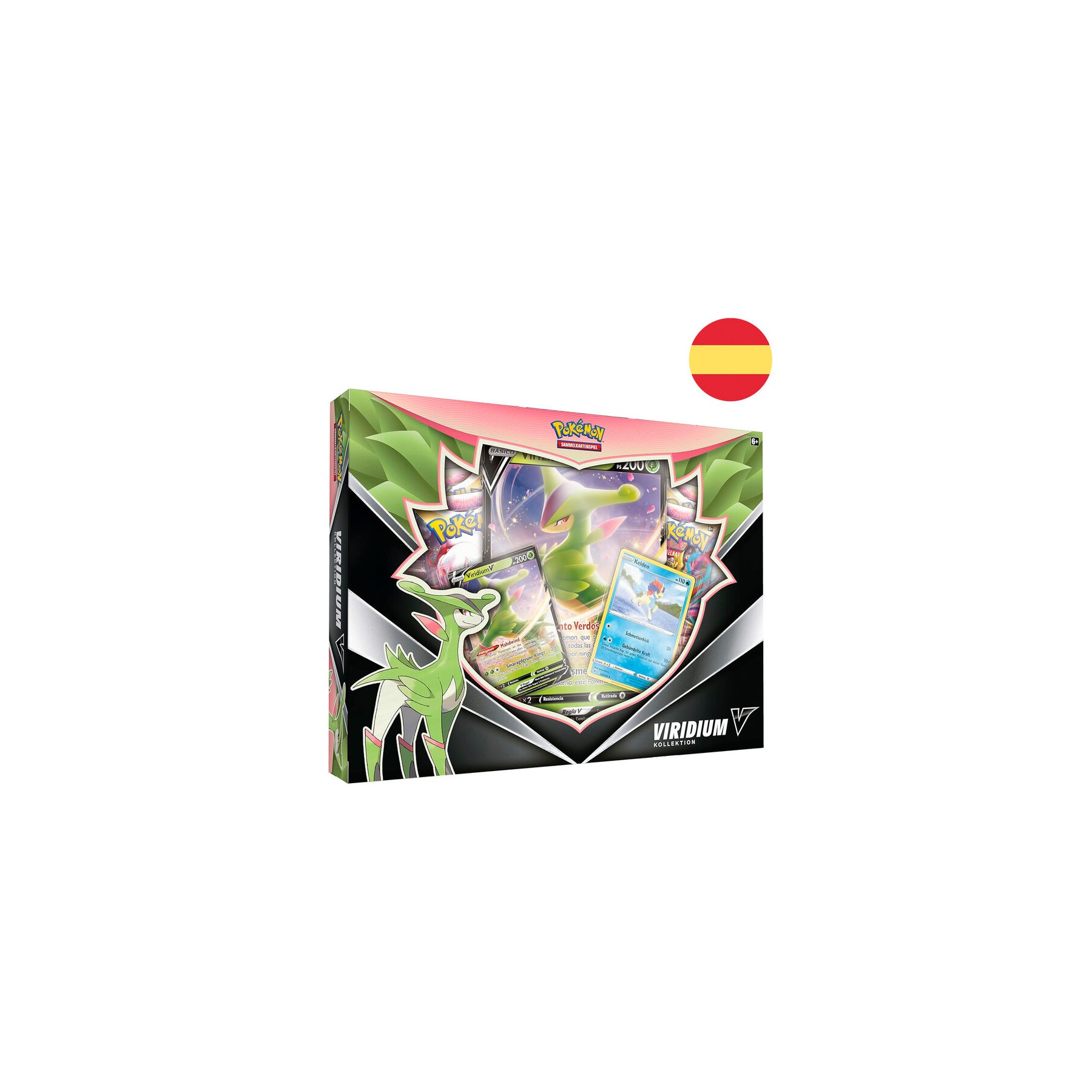 Blister juego cartas coleccionables Virizion V Pokemon Español