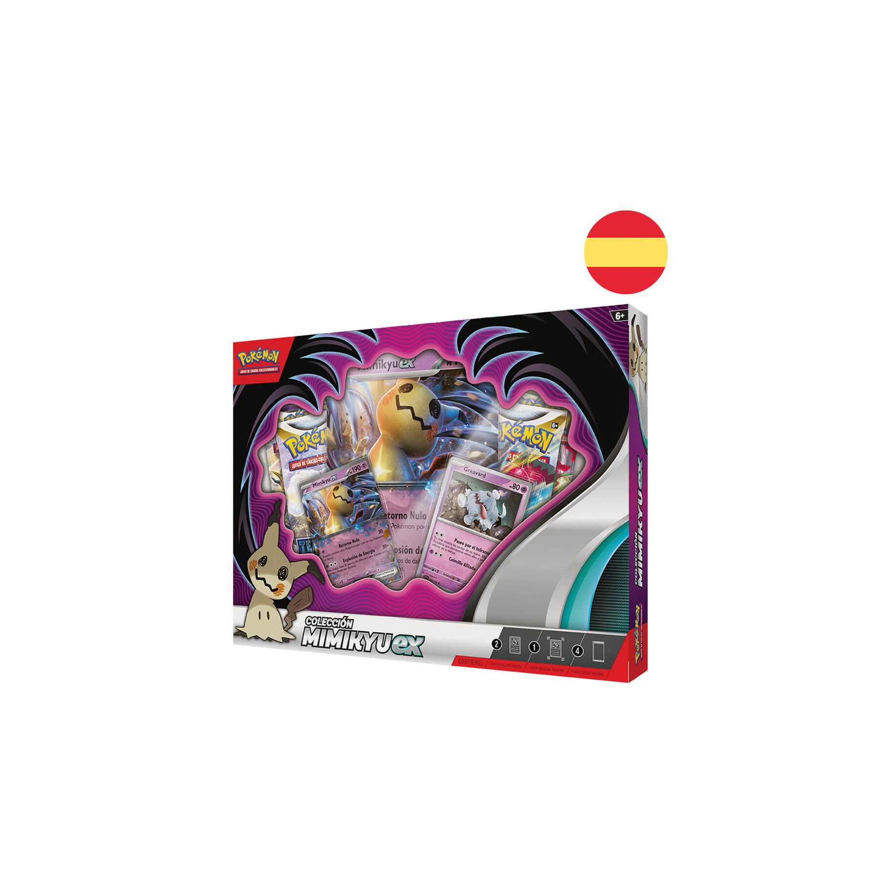 Blister juego cartas coleccionables Mimikyu Ex Pokemon español