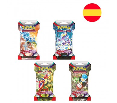 Sobre juego cartas coleccionables Escarlata y Violeta Pokemon surtido