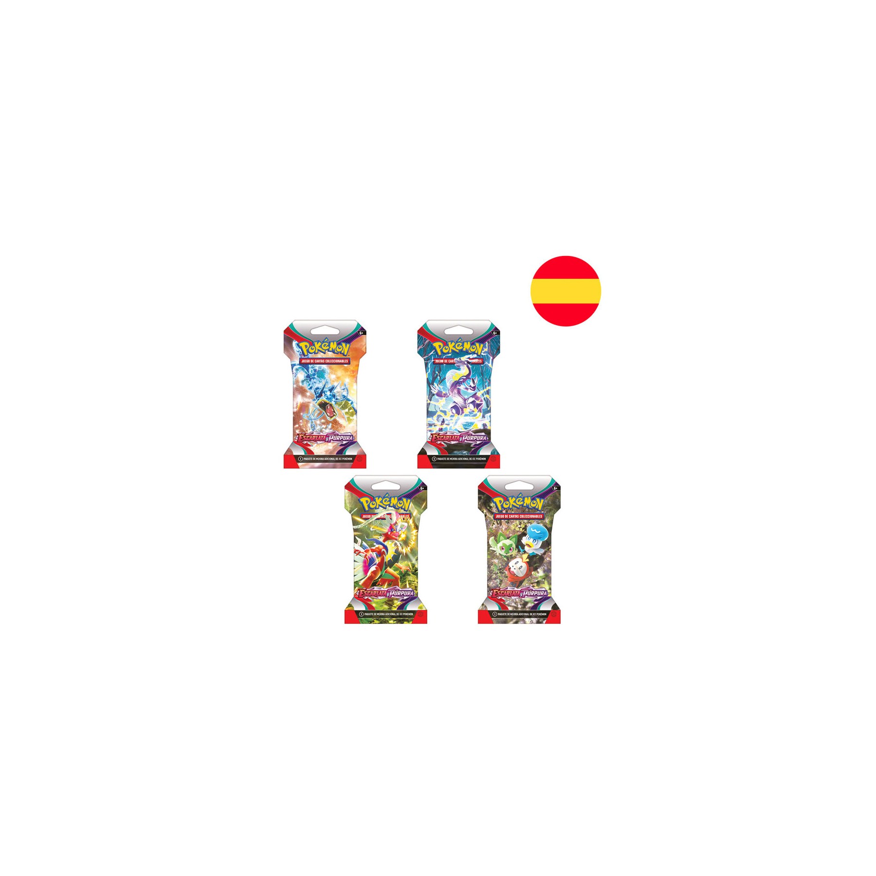 Sobre juego cartas coleccionables Escarlata y Violeta Pokemon surtido
