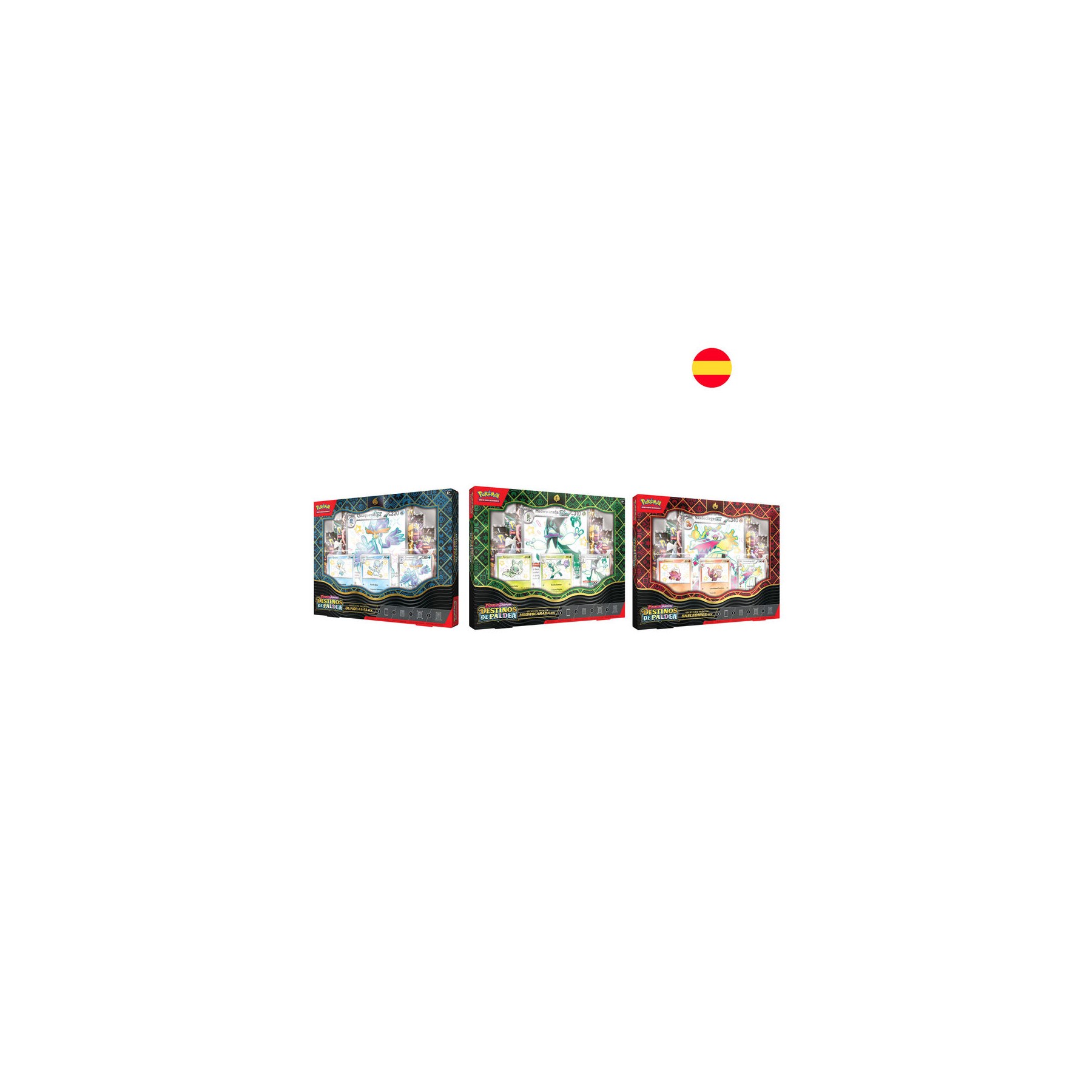 Blister juego cartas coleccionables Destinos de Paldea Escarlata y Purpura Pokemon español surtido