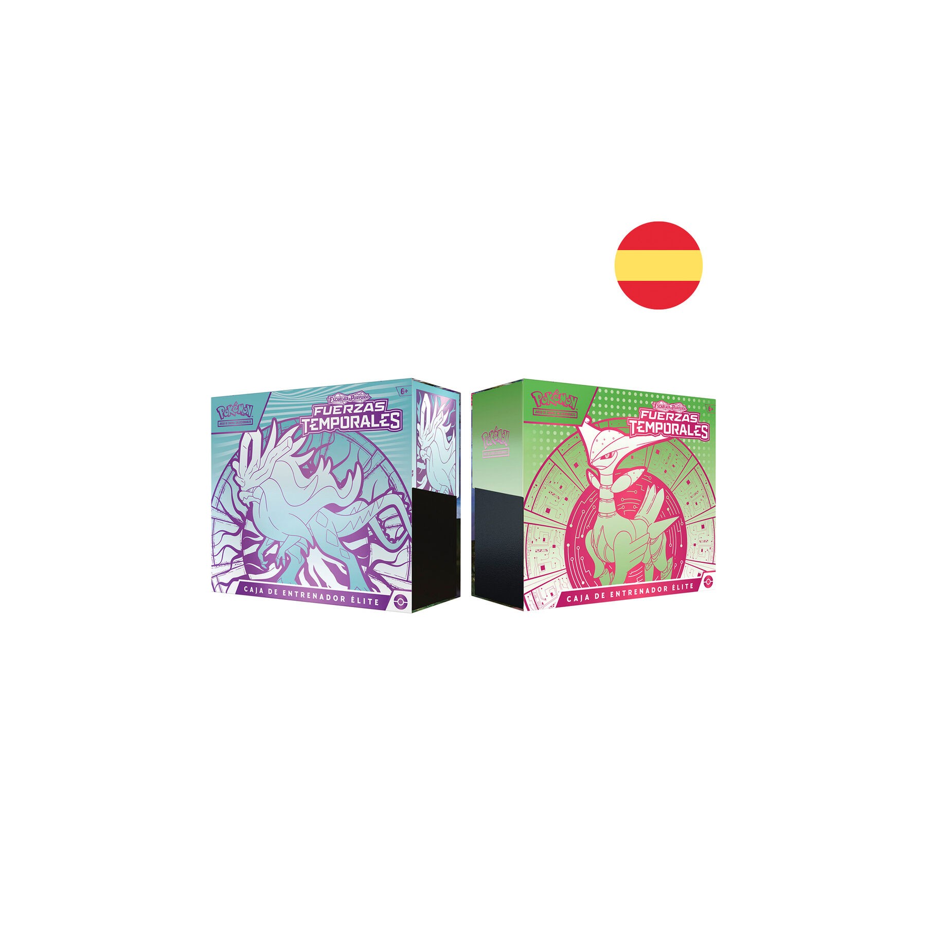 Estuche surtido juego cartas coleccionables Elite Fuerzas Temporales Escarlata y Purpura Pokemon español