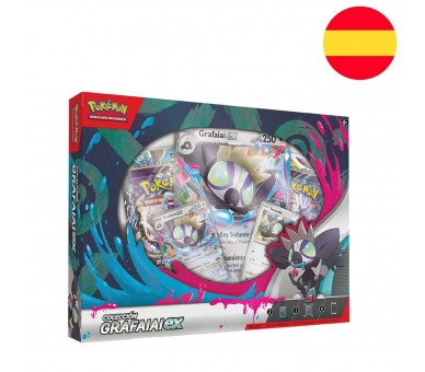 Blister juego cartas coleccionables Grafaiai April ex box Pokemon español