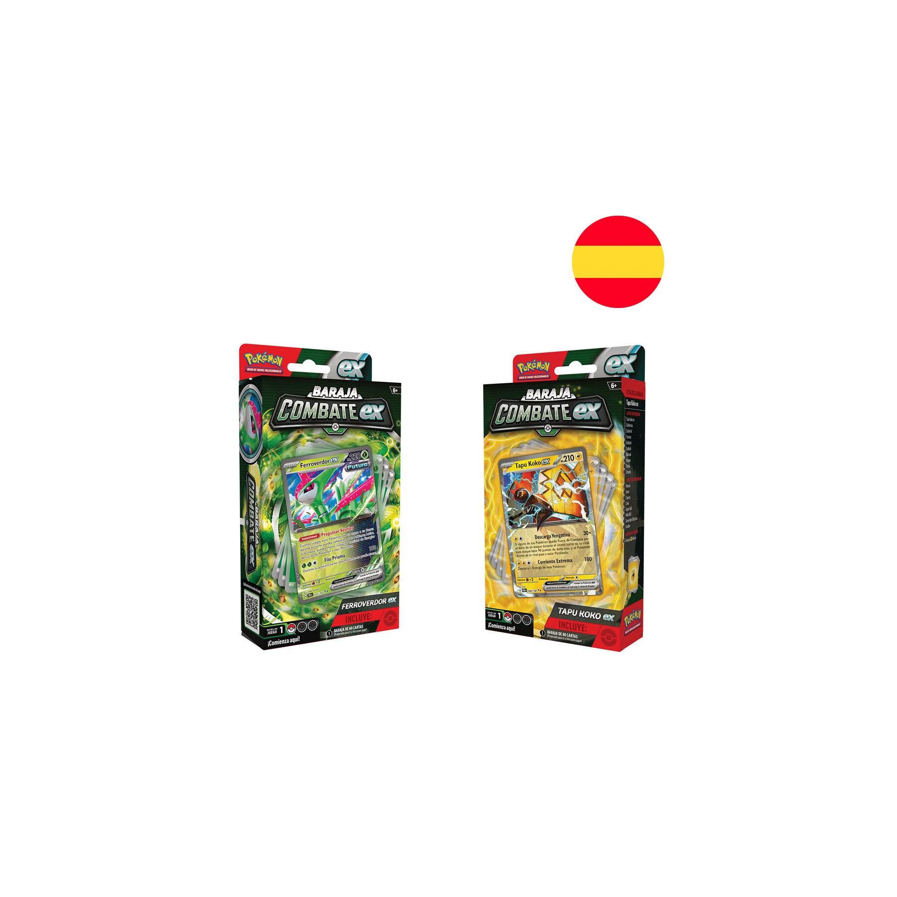 Baraja juego cartas coleccionables Iron Leaves & Ferroverdor Battle Decks Pokemon español surtido