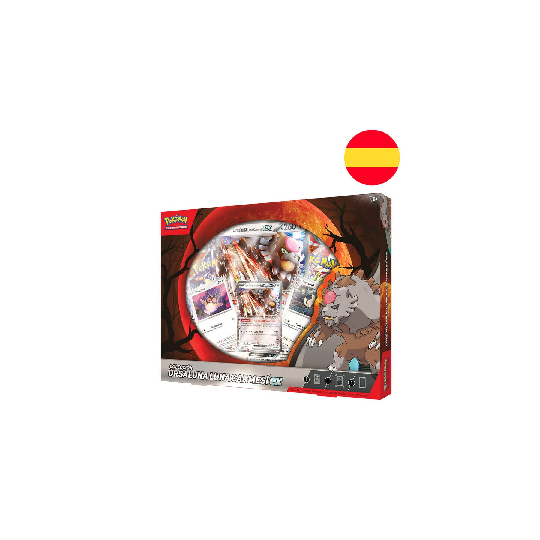Blister juego cartas coleccionables Ursaluna Luna Carmesi Pokemon español