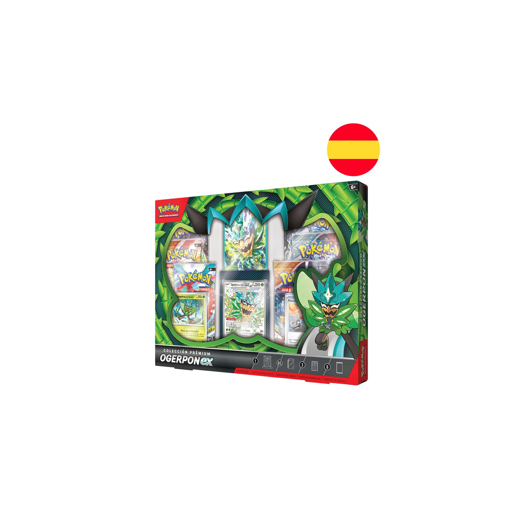 Estuche juego cartas coleccionables Ogerpon EX Pokemon español