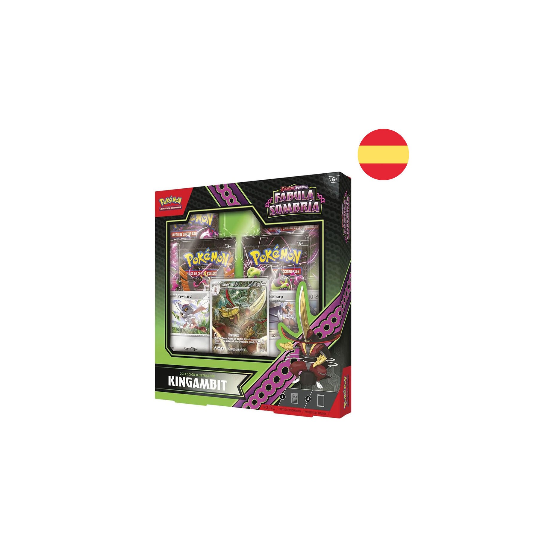 Blister juego cartas coleccionables Kingambit Fabula Sombria Pokemon español