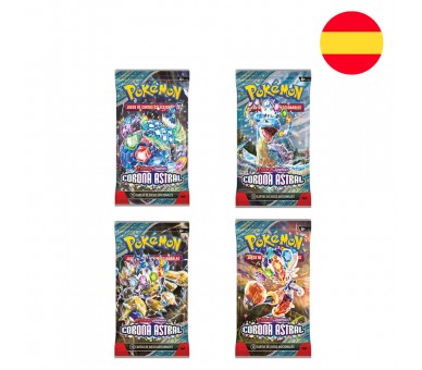 Sobre juego cartas coleccionables Corona Astral Escarlata & Purpura Pokemon español surtido