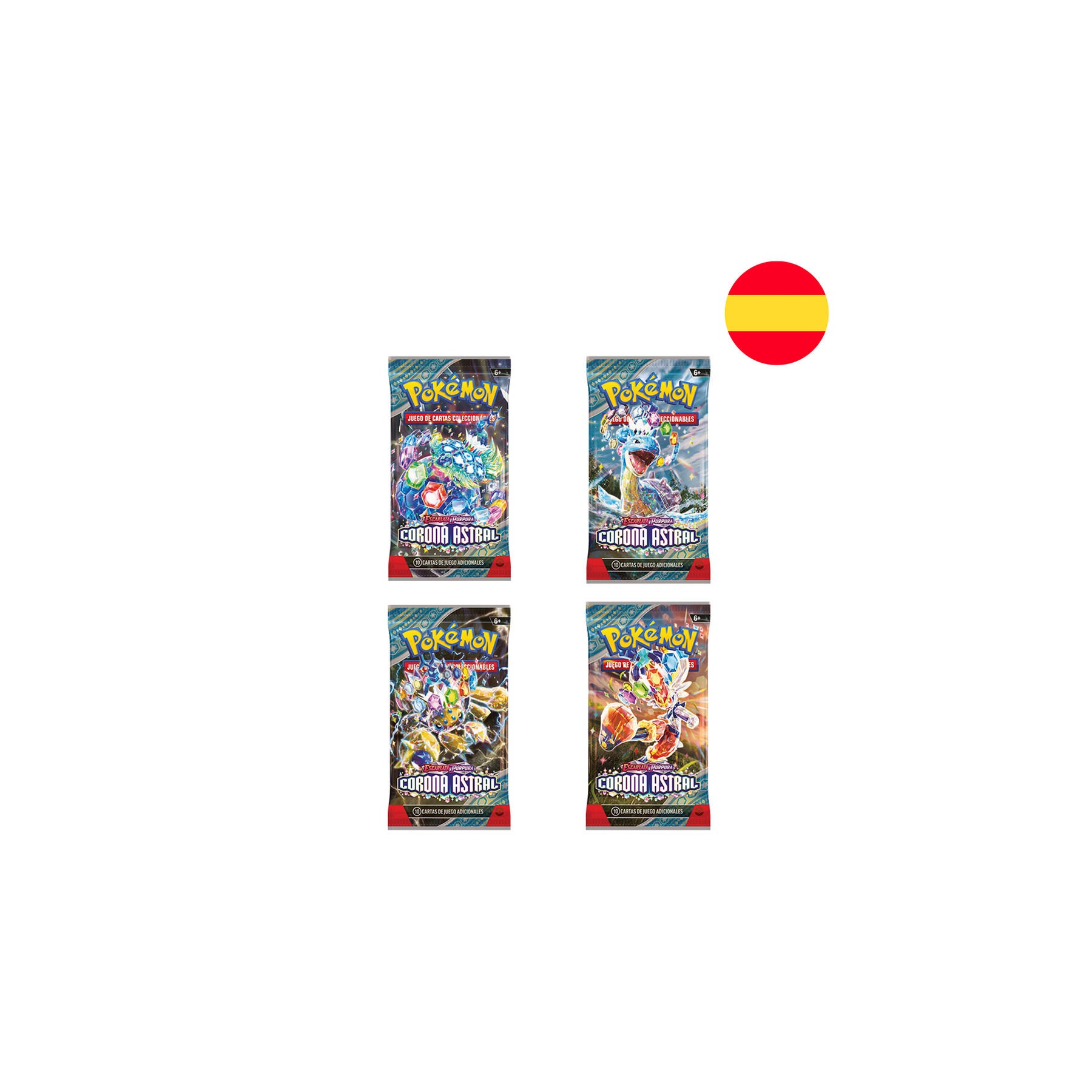 Sobre juego cartas coleccionables Corona Astral Escarlata & Purpura Pokemon español surtido