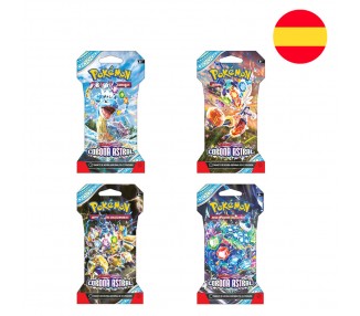 Sobre juego cartas coleccionables Corona Astral Escarlata & Purpura Pokemon español surtido