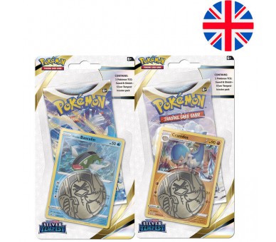 Blister juego cartas coleccionables Silver Tempest Espada y Escudo Pokemon ingles surtido