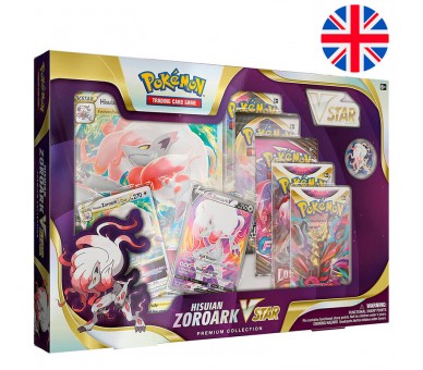 Blister juego cartas coleccinables Hisuian Zoroark VStar Pokemon ingles