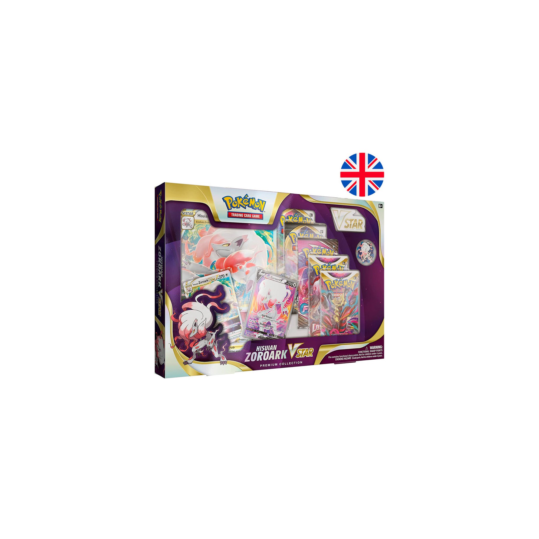 Blister juego cartas coleccinables Hisuian Zoroark VStar Pokemon ingles