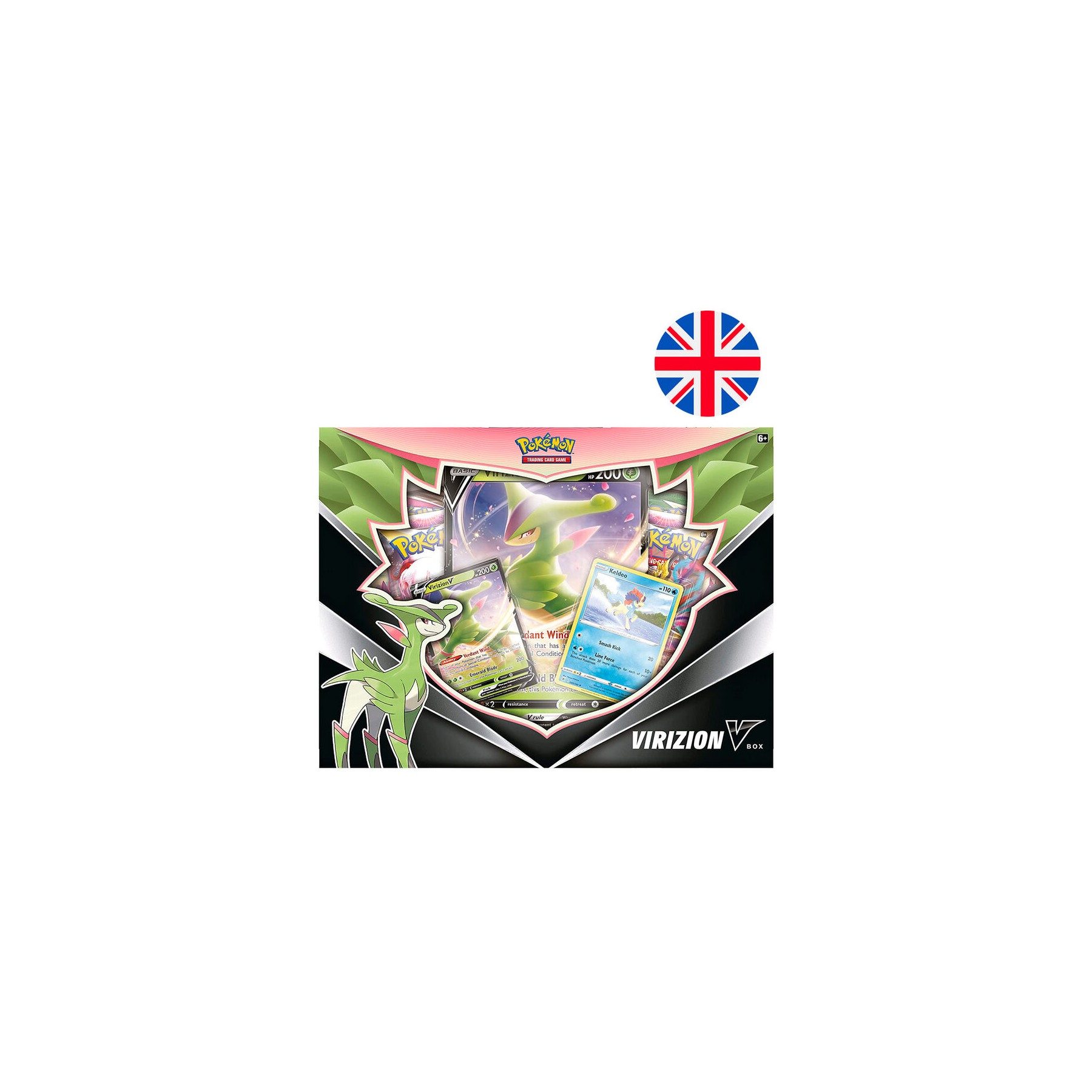 Blister juego cartas coleccinables Virizion VStar Pokemon ingles