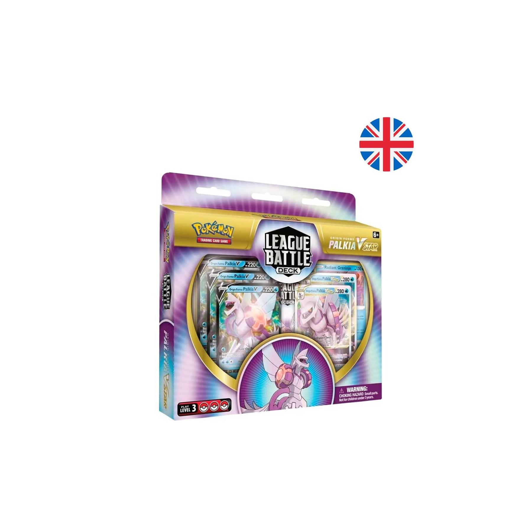 Blister juego cartas coleccionables Palkia Vstar League Battle Deck Pokemon ingles