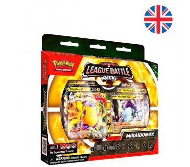 Blister juego cartas coleccionables Miraidon Ex League Battle Deck Pokemon ingles