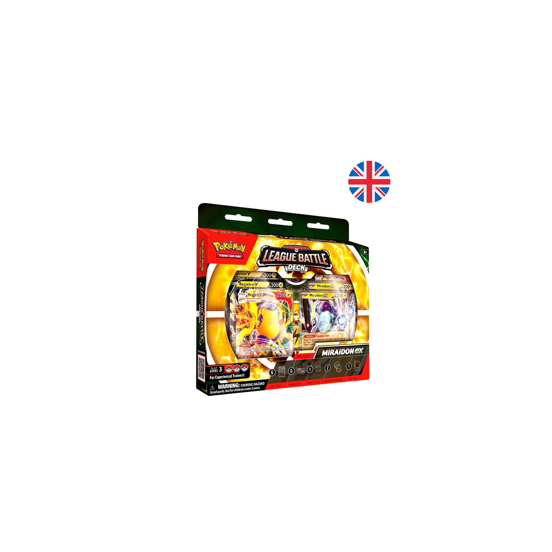 Blister juego cartas coleccionables Miraidon Ex League Battle Deck Pokemon ingles