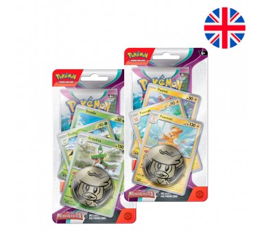 Blister juego cartas coleccionables Paldea Evoled Escarlata y Purpura 2 Pokemon ingles surtido