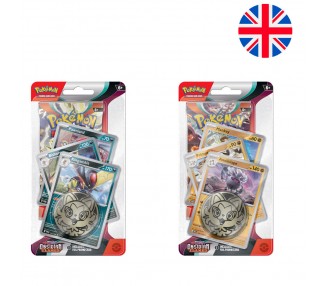 Blister juego cartas coleccionales Llamas Obsidianas Escarlata y Purpura Pokemon ingles surtido