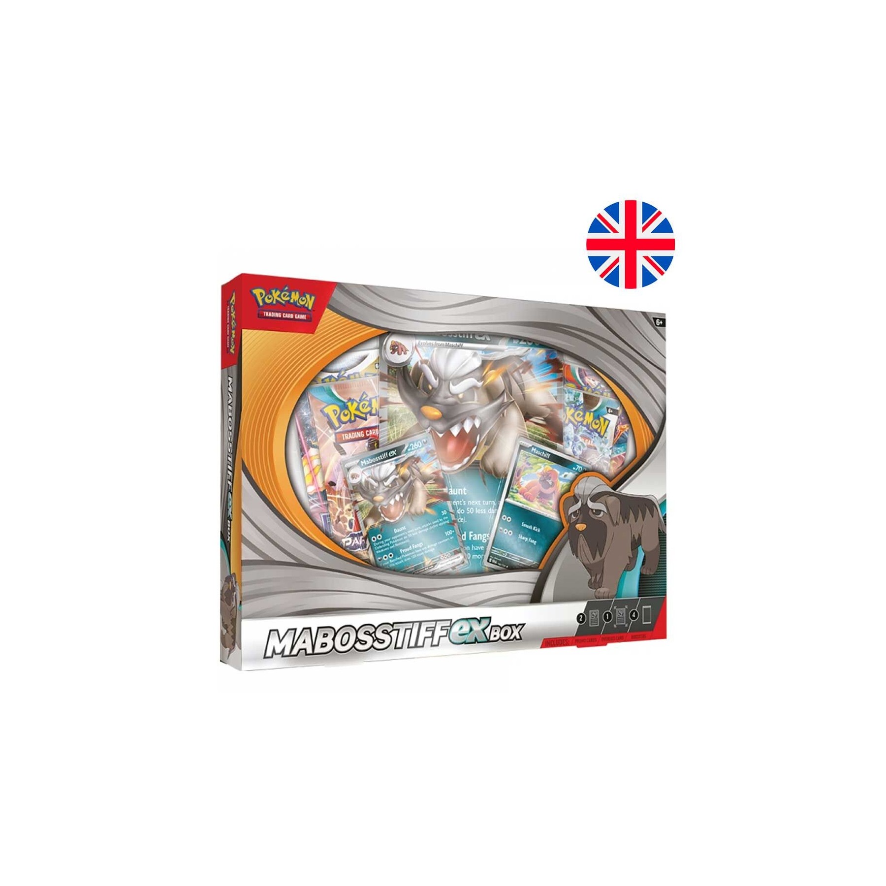Blister juego cartas coleccionables Mabosstiff Pokemon ingles