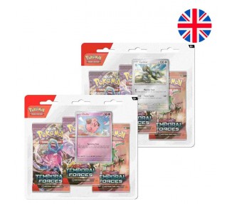 Blister juego cartas coleccionables Temporal Forces Scarlet & Violet Pokemon ingles surtido