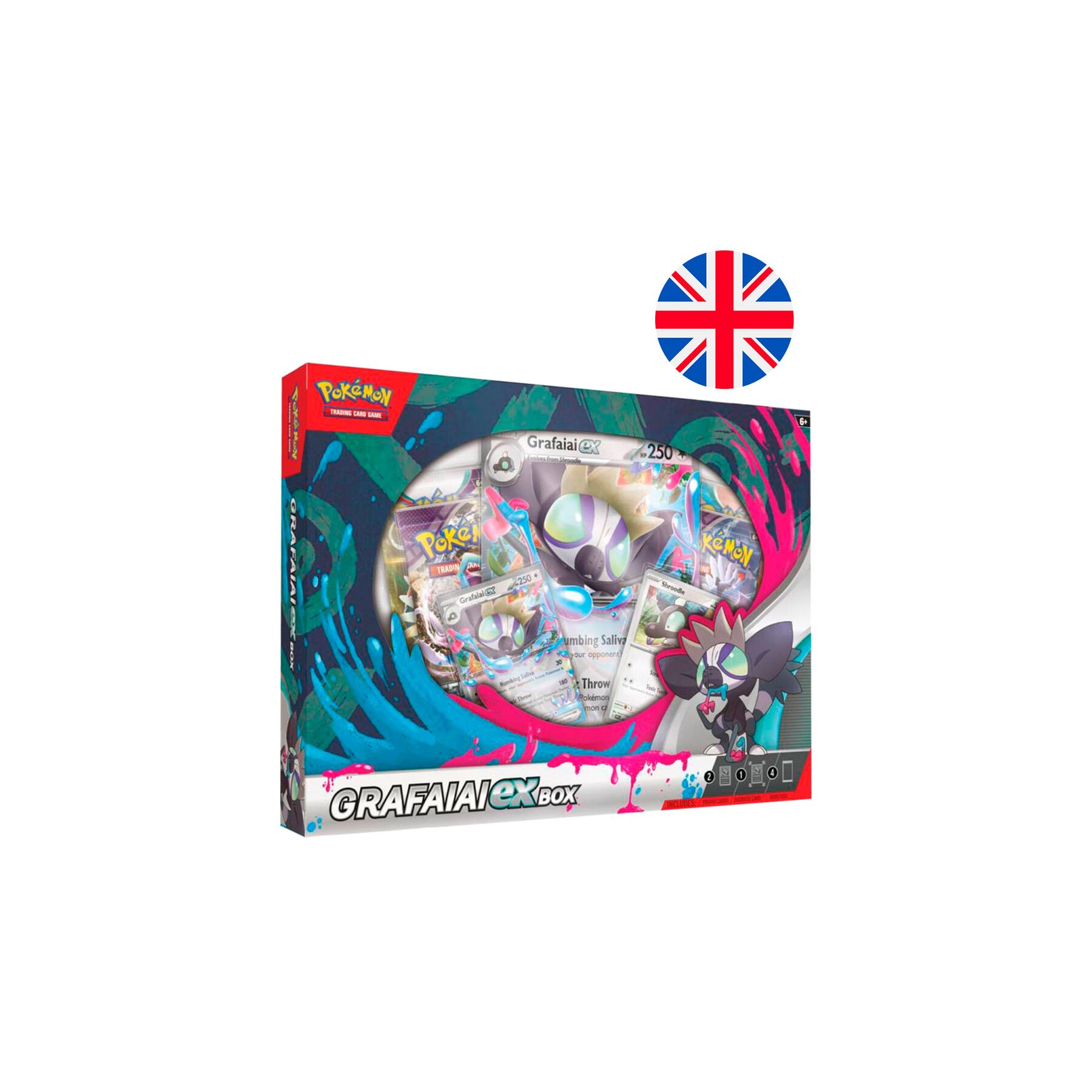 Blister juego cartas coleccionables Grafaia Pokemon ingles