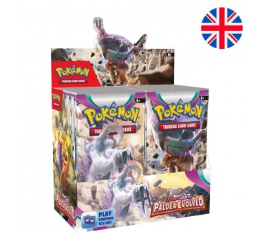 Sobre juego cartas coleccionables Paldea Evoled Scarlet and Violet Pokemon ingles surtido