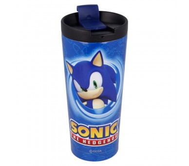 Vaso cafe acero inoxidable Sonic The Hedgehog 425ml