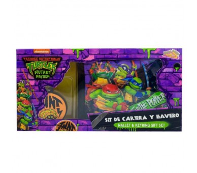Blister cartera + llavero Mutant Mayhem Tortugas Ninja