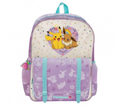 Mochila Flowers Pokemon 42cm adaptable