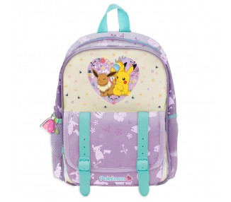 Mochila Flowers Pokemon 30cm adaptable